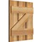 Ekena Millwork Spaced Board-n-Batten Shutters w/Z-Bar, Rough Sawn Western Red Cedar, 17 1/8W x 20H, PR RBS06Z17X020RWR - alternate 4